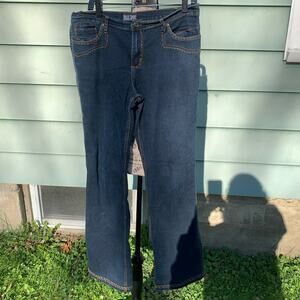 Belle Sport Dark Wash Midrise Blue Jeans